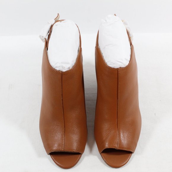 Kenneth Cole Merrick Leather Wedge Sandals - Cognac 7M / 37.5EU - Picture 3 of 7